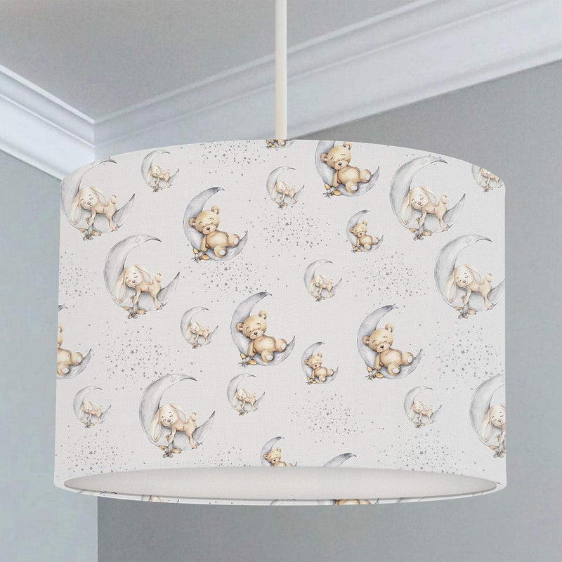 Bedtime for Bunny and Bear Lampshade, Grey freeshipping - Big Little Bedrooms