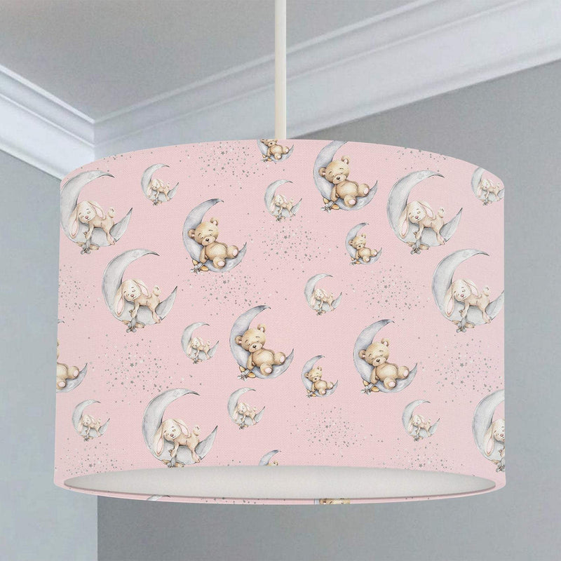 Bedtime for Bunny and Bear Lampshade, Pink freeshipping - Big Little Bedrooms