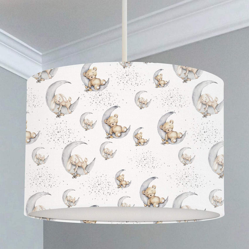 Bedtime for Bunny and Bear Lampshade, White freeshipping - Big Little Bedrooms