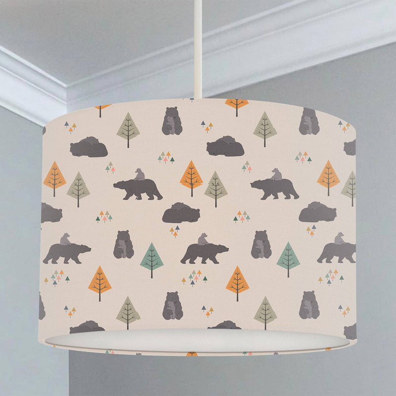 Bear Family Lampshade, Natural freeshipping - Big Little Bedrooms