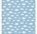 Cloud Print Lampshade, Baby Blue freeshipping - Big Little Bedrooms