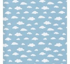 Cloud Print Lampshade, Baby Blue freeshipping - Big Little Bedrooms