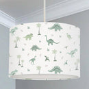 Green dinosaur children's bedroom and nursery lampshade lighting ceiling or lamp