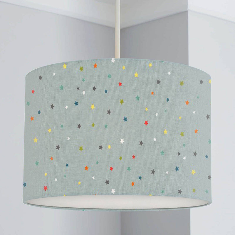 Multicolour Star Lampshade, Grey freeshipping - Big Little Bedrooms