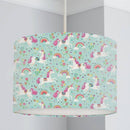Unicorn and Rainbow Lampshade, Turquoise freeshipping - Big Little Bedrooms