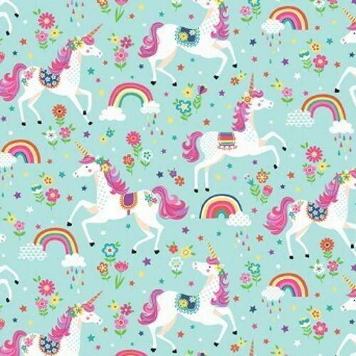 Unicorn and Rainbow Lampshade, Turquoise freeshipping - Big Little Bedrooms