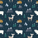 Wilderness Lampshade, Dark Blue freeshipping - Big Little Bedrooms