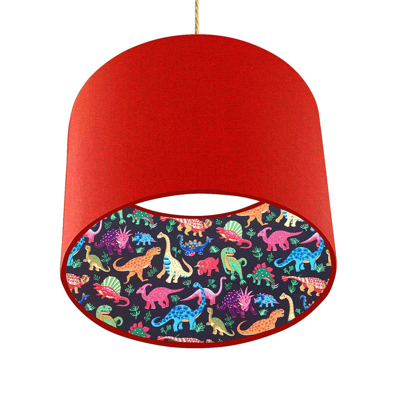 Lined Dinosaur Lampshade, Various Colours freeshipping - Big Little Bedrooms