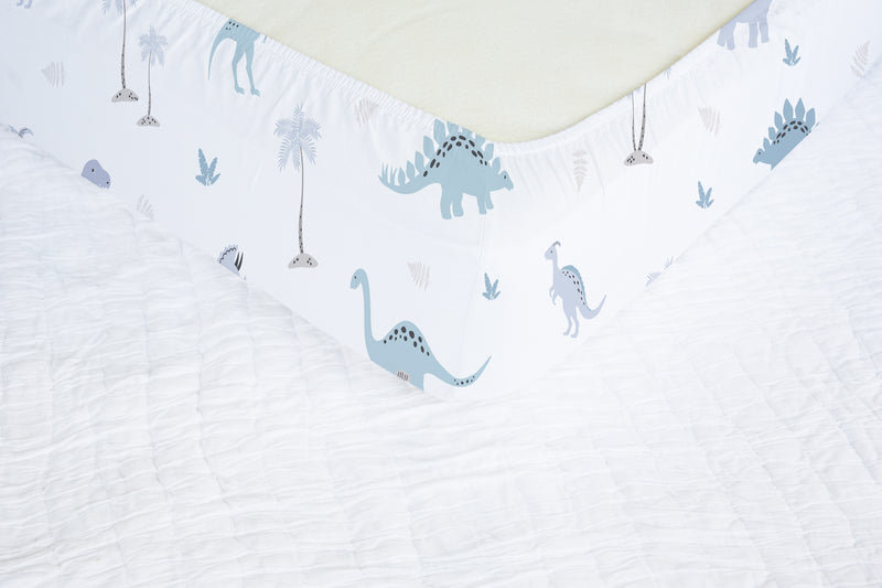 Blue dinosaurs children's bedroom and nursery bedding