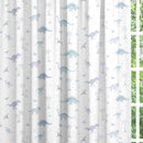 Made to measure blackout lined dinosaurs children's bedroom and nursery curtains, blue, pencil pleat or eyelet