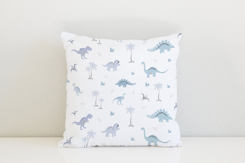 Blue dinosaur children's bedroom and nursery pillow