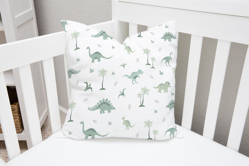 Green dinosaur children's bedroom and nursery cushion
