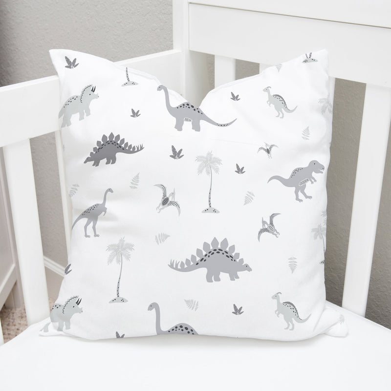 Dinosaur Cushion Cover Grey