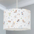 Dragon babies children's bedroom and nursery lampshade, grey. 