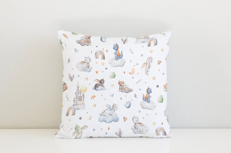 Baby dragons cuhsions, pillows and bedding, children and baby gender neutral soft furnishings and decor. 