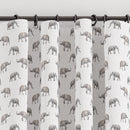 Grey elephant children's bedroom and nursery blackout lined pencil pleat curtains