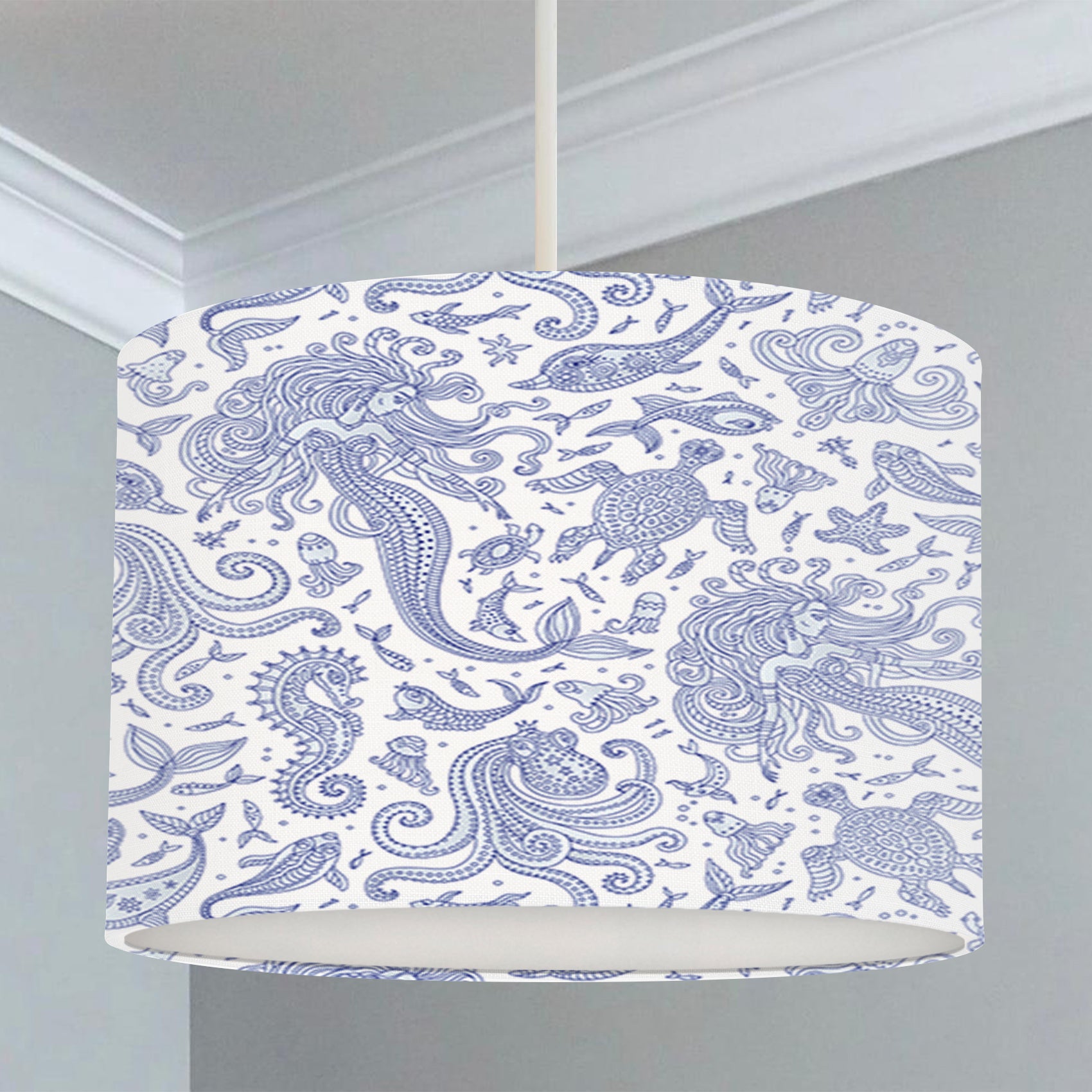 Mermaid Under The Sea Lampshade freeshipping - Big Little Bedrooms
