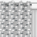 Bear and Mountain curtains, grey freeshipping - Big Little Bedrooms