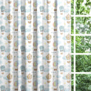 Backout lined children's bedroom and nursery curtains, floating hot air balloons, clouds, sky.