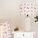 Dusky pink florals children's bedroom and nursery lampshade lightshade for ceiling fitting or lamp base.