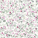 Miniature pink and green flowers, children's bedroom and nursery decor. Big Little Bedrooms. Free Shipping. 