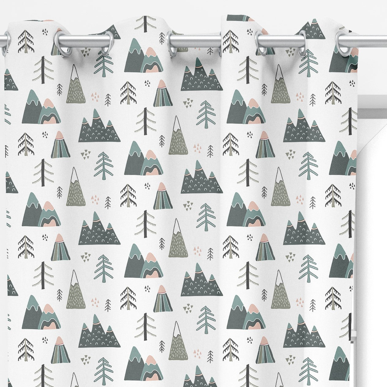 Mountain and Fir Tree curtains freeshipping - Big Little Bedrooms