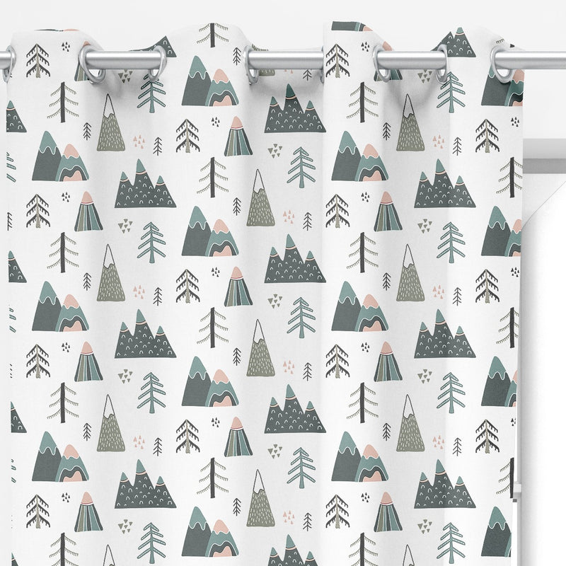 Mountain and Fir Tree curtains freeshipping - Big Little Bedrooms