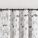 Pencil pleat children's bedroom and nursery curtains in monochrome bear and mountains print. Big Little Bedrooms. Free Shipping. 