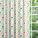 Backout lined children's bedroom and nursery curtains, Multi Coloured Stars.