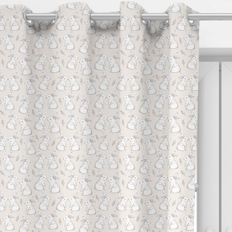 Rabbit curtains, neutral freeshipping - Big Little Bedrooms