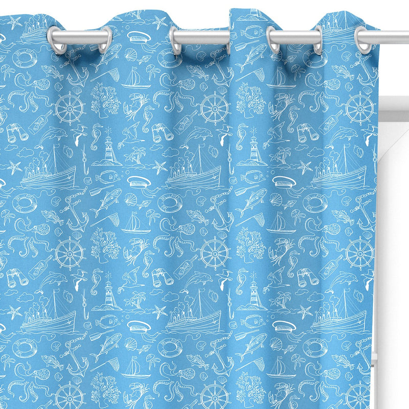 Nautical curtains, blue freeshipping - Big Little Bedrooms