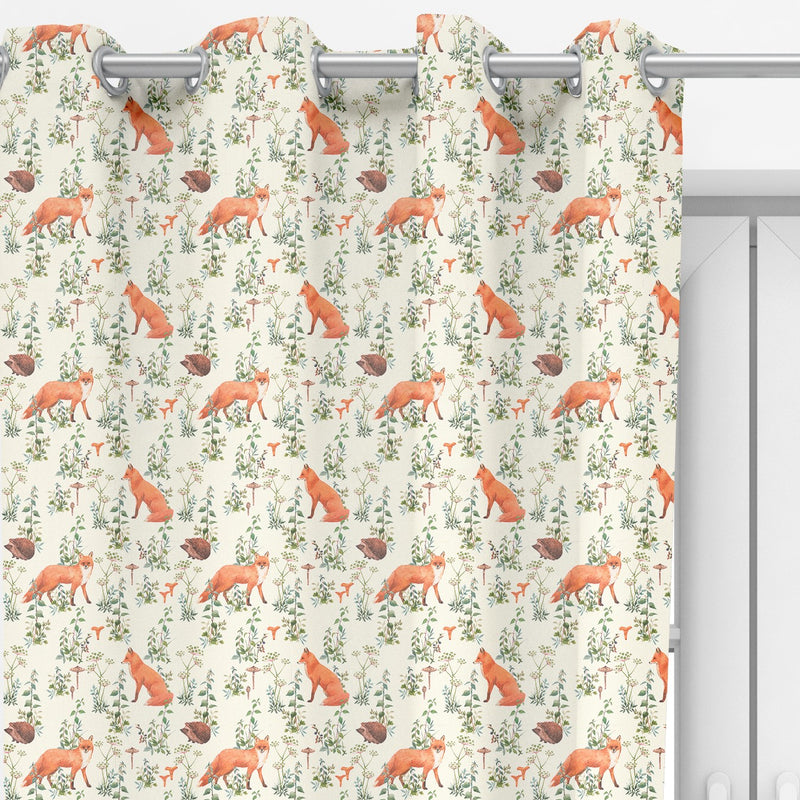 Woodland fox and hedgehog curtains freeshipping - Big Little Bedrooms