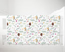 Woodland animals and flowers baby blanket, throw, recieving gift.