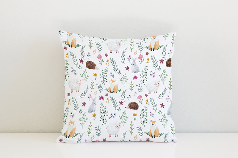 Woodland foxes, hedgehogs and bunny rabbits children's bedroom and nursery decor. 