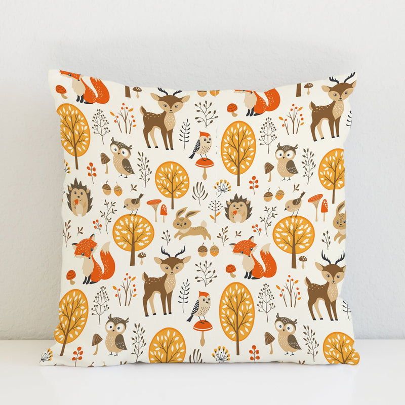 Woodland Creatures Cushion Cover